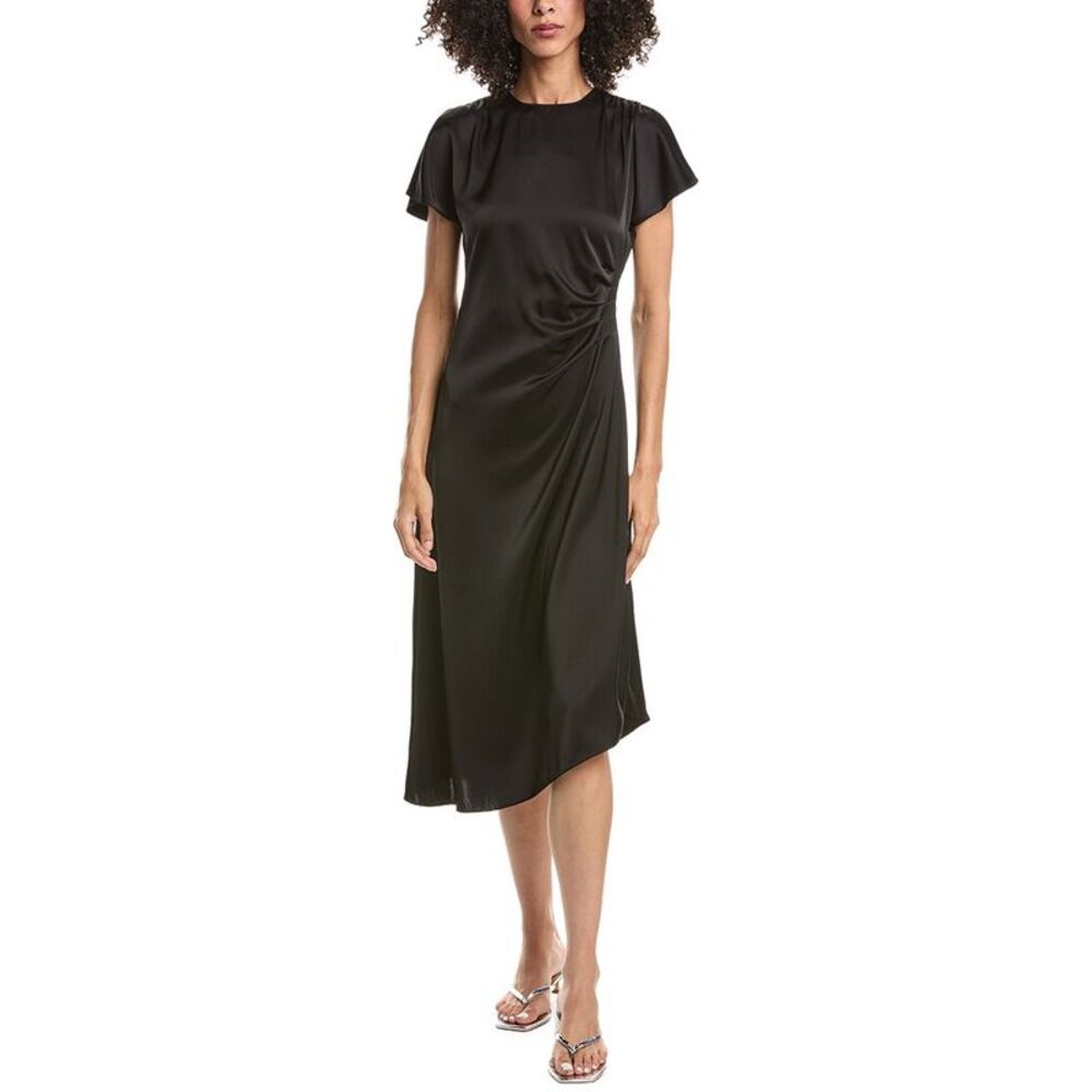 Theory Womens Dolman Sleeve Midi Dress, Black